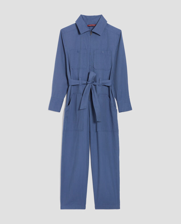 Mono cargo con cremallera I640 gray blue