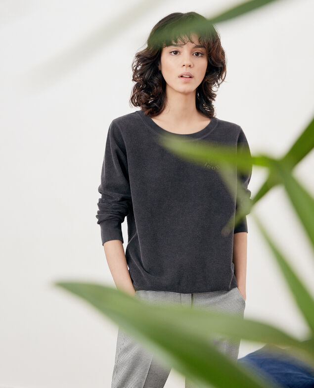Sudadera Léon efecto del revés Noir