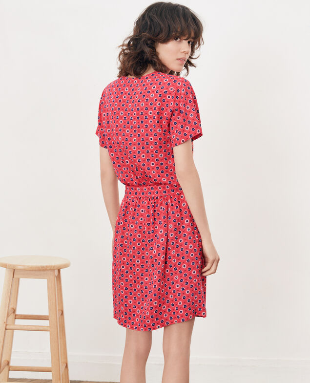 Vestido estampado con lazo Dandelion ultra pink