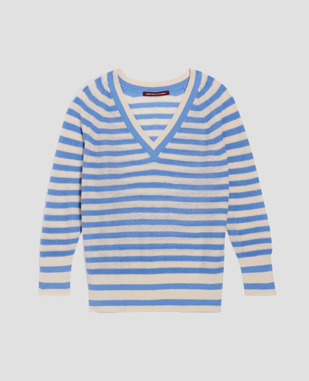 Jersey de lino con cuello de pico H601 thin savoie