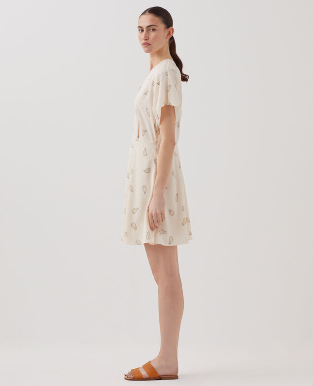 Vestido corto fluido J492 ma paisley gold