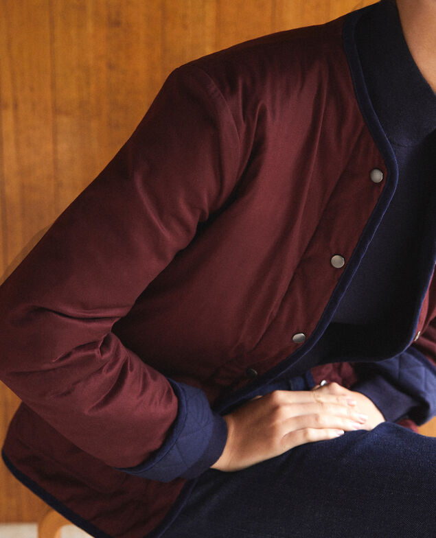 Chaqueta corta reversible Azul