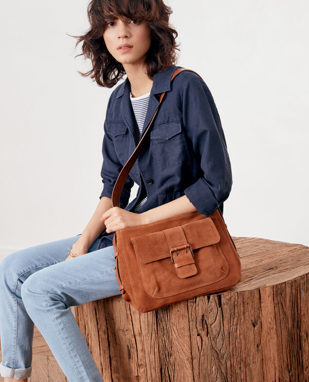 Bolso de ante Cognac