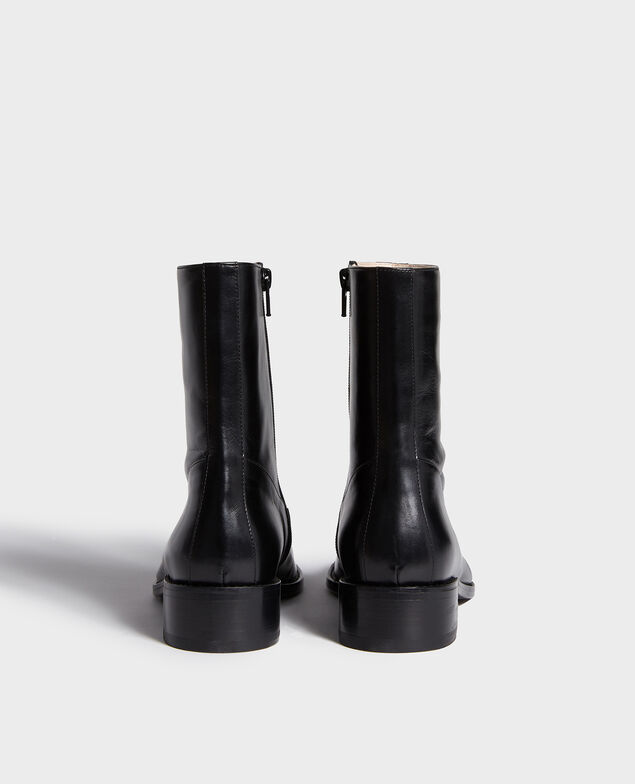 Botas ajustadas de cuero Black beauty