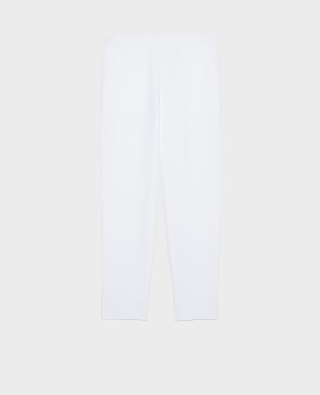 Pantalón fluido elástico Optical white
