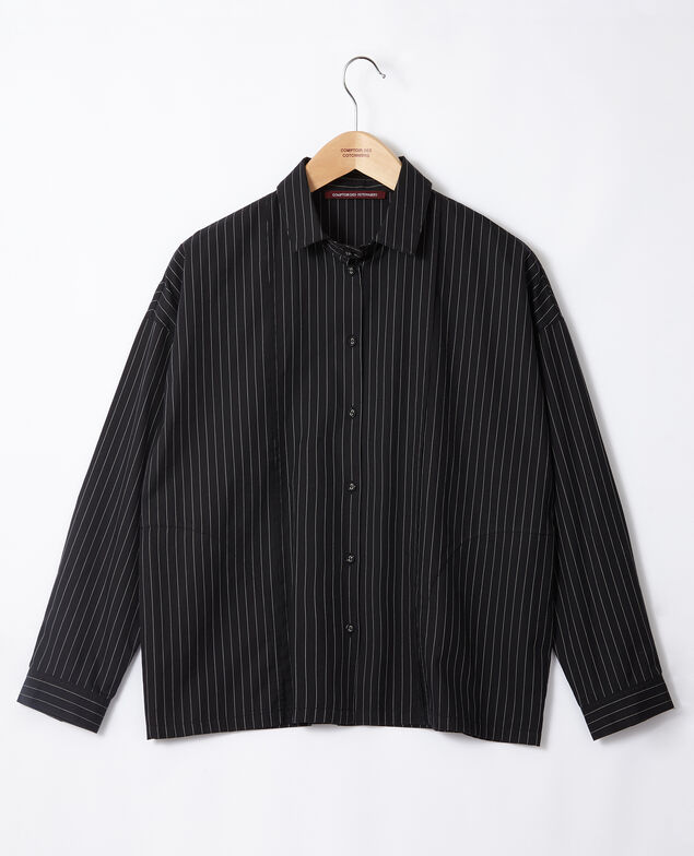 Camisa de corte recto Noir