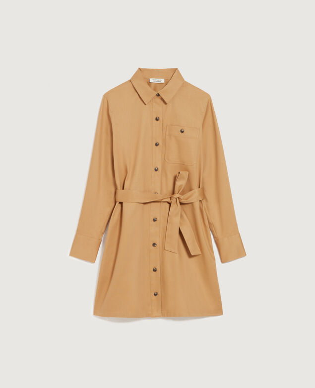 Vestido camisero corto estilo workwear K320 prairie sand