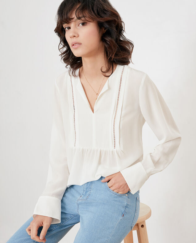 Blusa de seda Off white