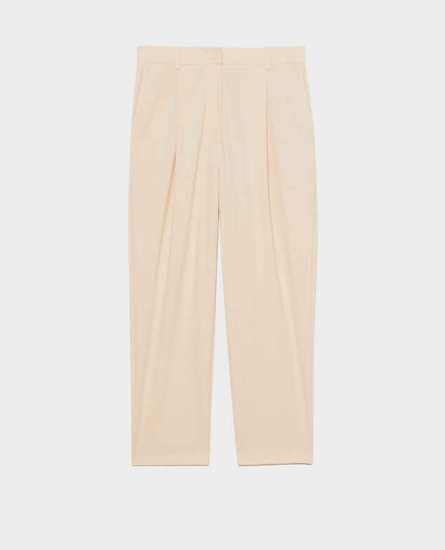Pantalón cigarette 31 beige