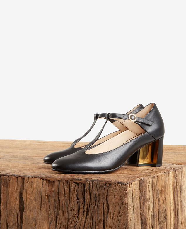 Zapatos estilo Salomé de piel Noir