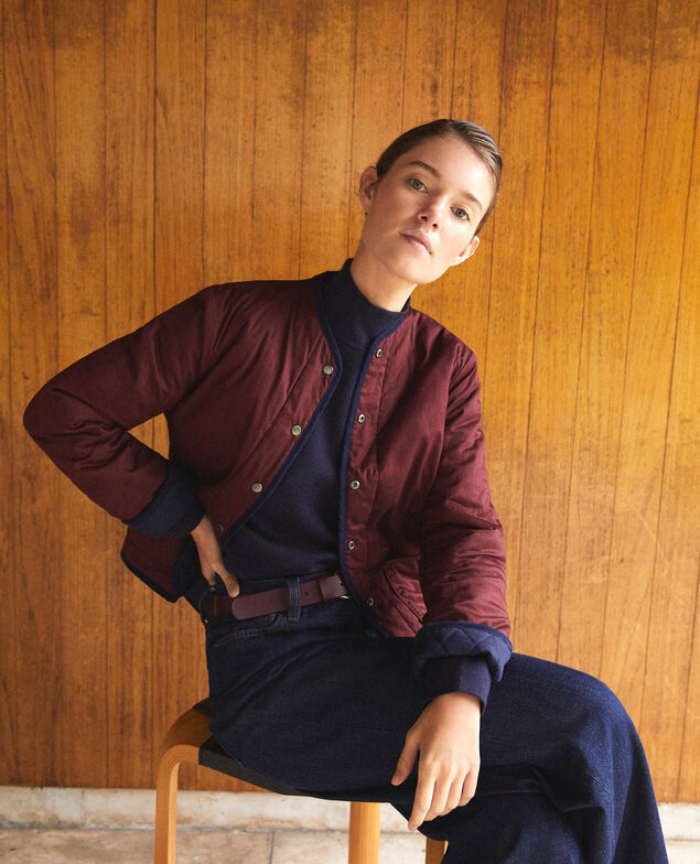 Chaqueta corta reversible Azul