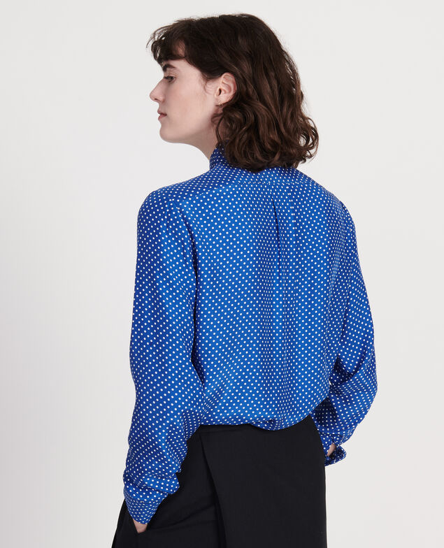 Camisa de lunares de seda Little pois surf the web
