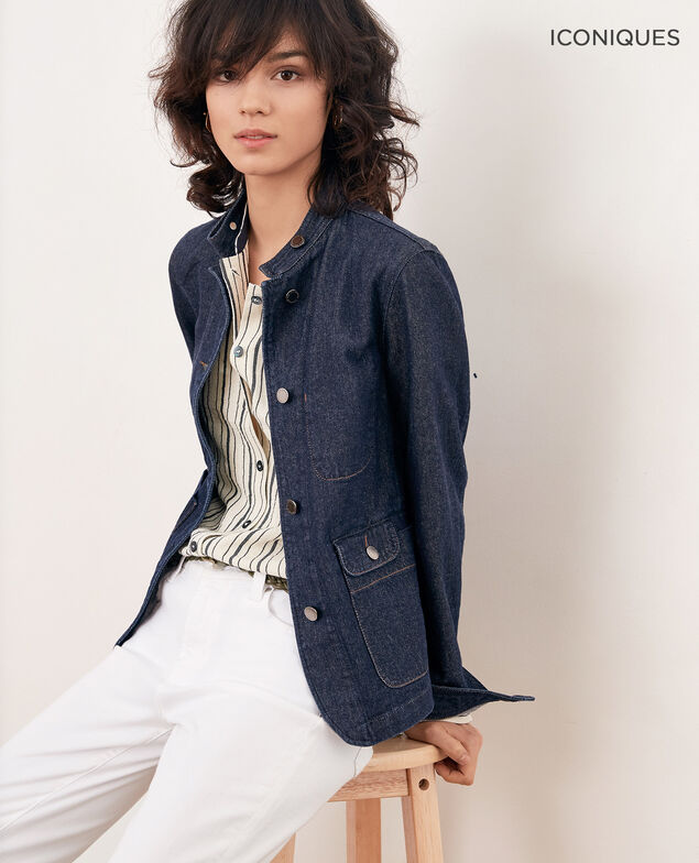 Chaqueta vaquera con cuello estilo militar Indigo