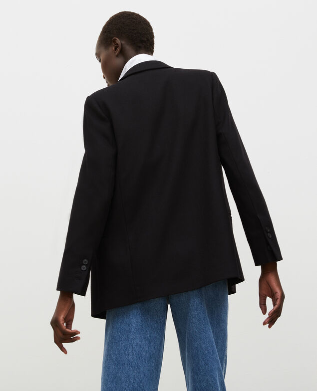 Blazer cruzado de lana Black beauty