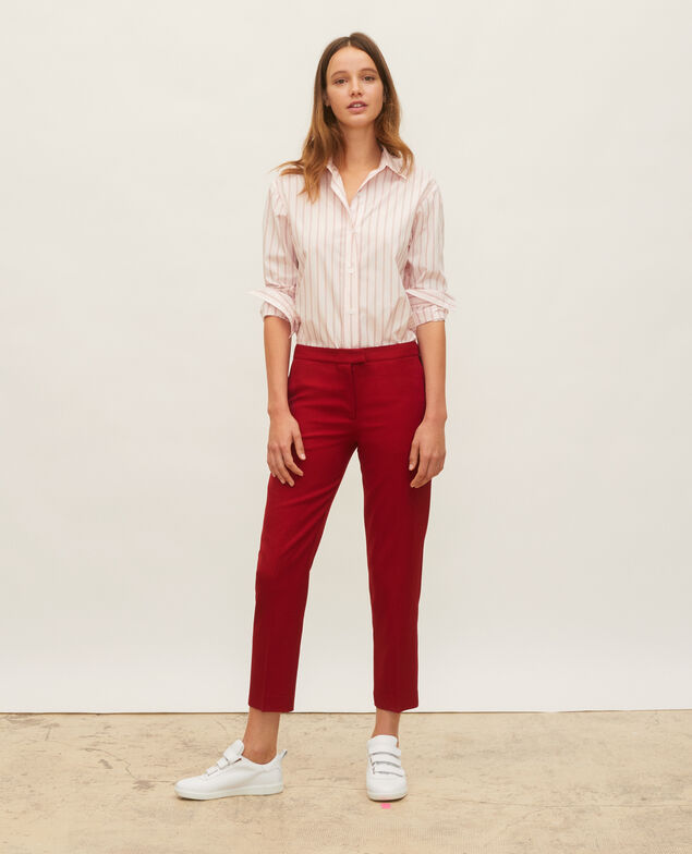 Camisa boyish de algodón Popeline stripe3
