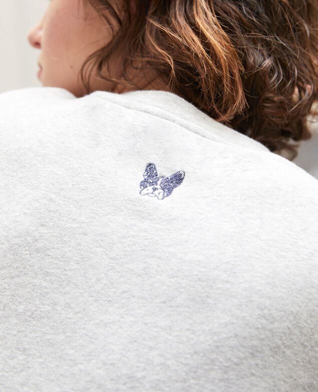 Sudadera con bordado Léon Gris