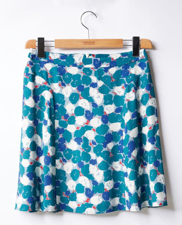 Falda estampada Blossom shadow pacific green