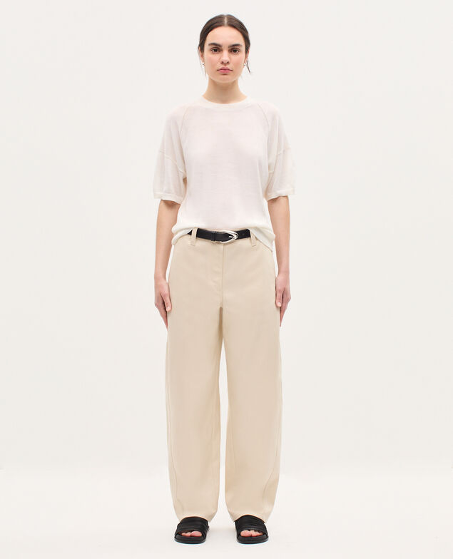 Pantalón barrel H013 gardenia