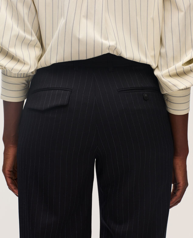 Pantalón recto de lana K690 st navy