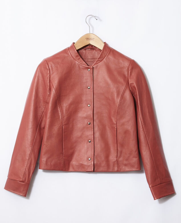 Chaqueta de cuero estilo bomber Cowhide