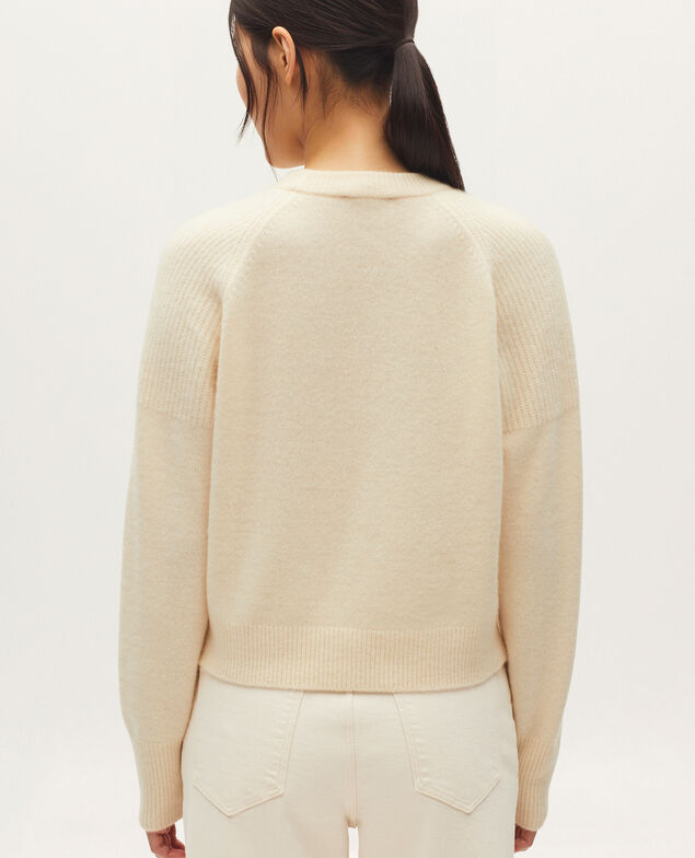 Jersey de cachemir K300 ecru beige