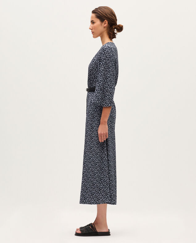 Vestido largo fluido K621 leo blue