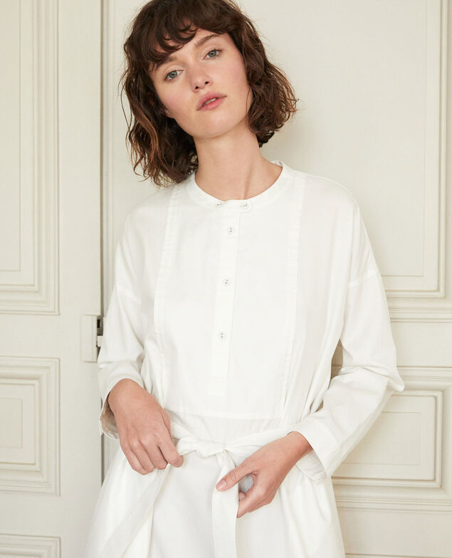 Vestido con pechera Blanco