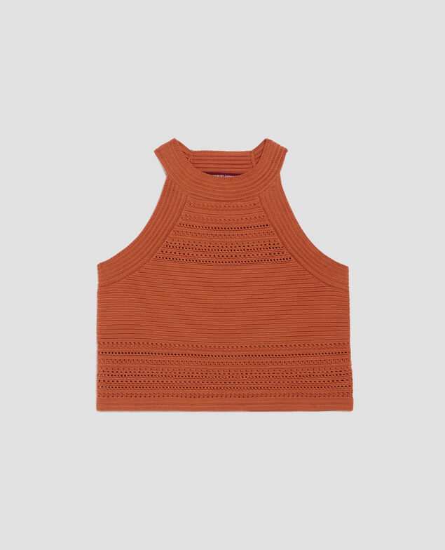 Camiseta de crochet de algodón H350 amber brown