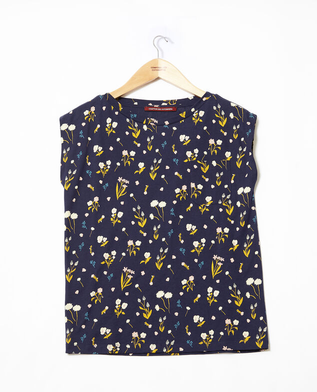 Camiseta de algodón  Azul