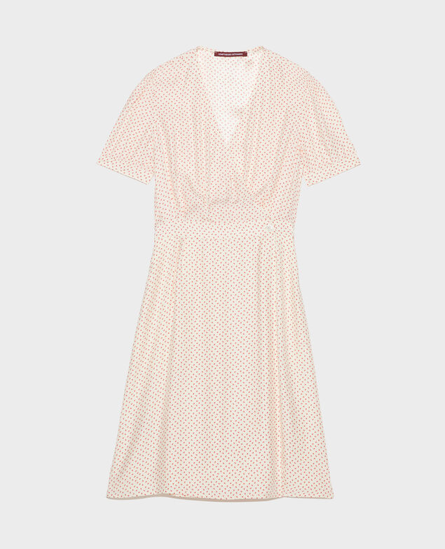 Vestido de seda cruzado Memphis buttercream