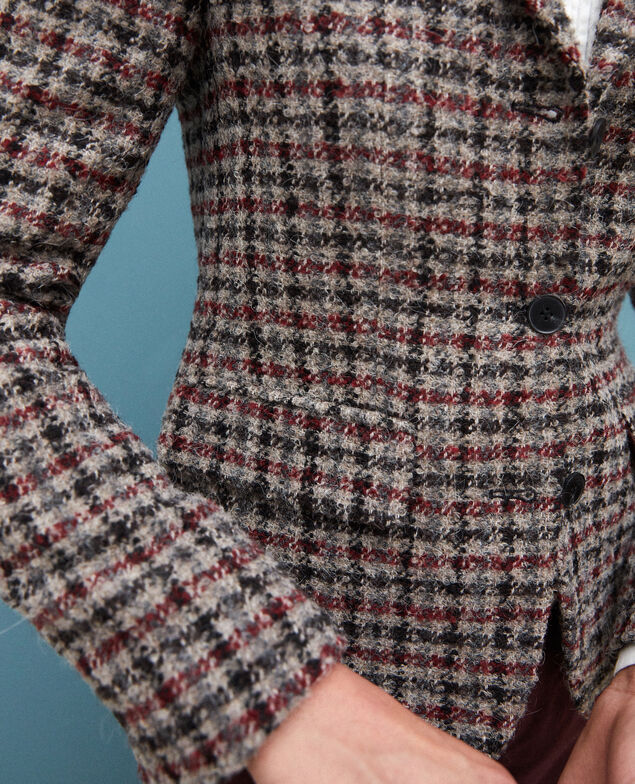 Chaqueta de traje con lana Rojo