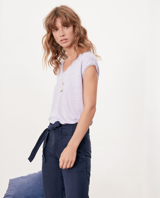 Camiseta de lino Light iris