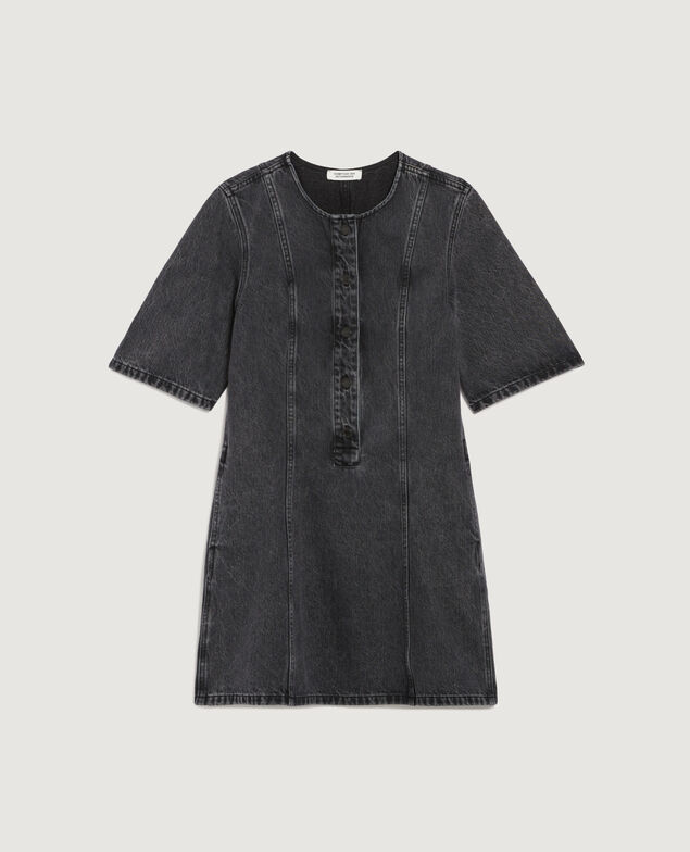 Vestido corto de algodón K081 dark gray