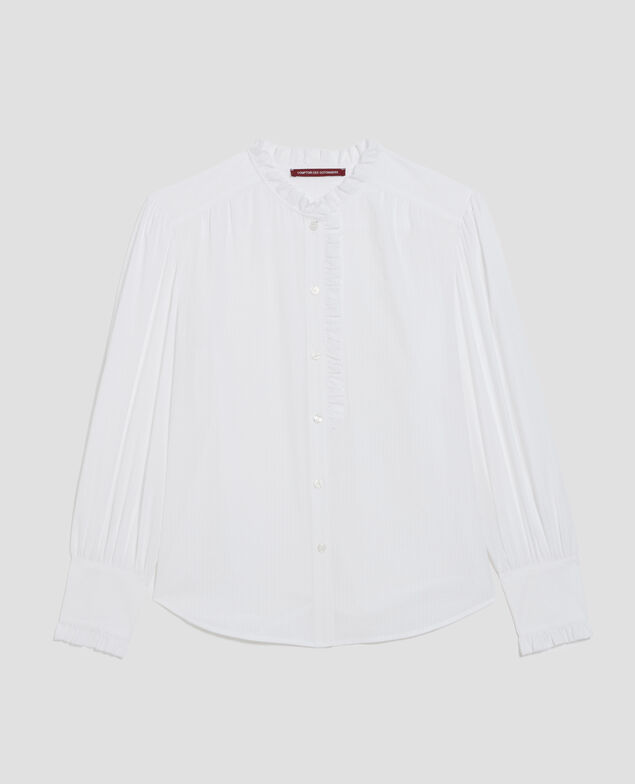 Camisa de manga larga de algodón H013 gardenia