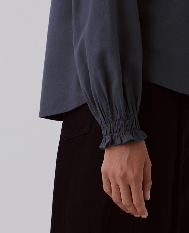 Blusa con cuello de volantes I083 odyssey gray