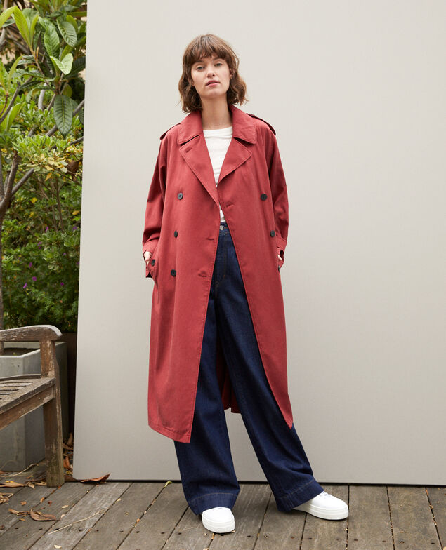 Trench de longitud media  Rojo