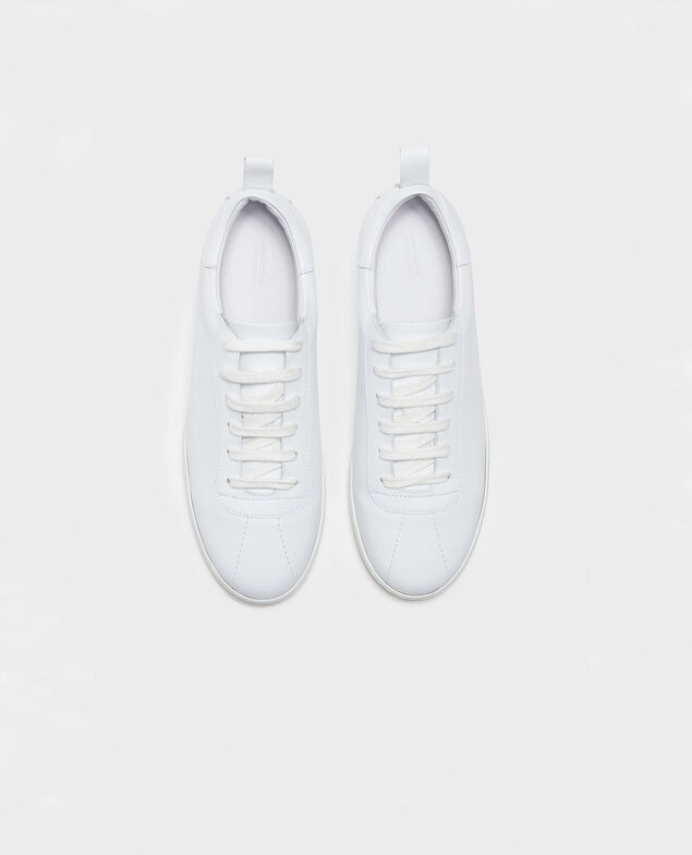 Sneakers de cuero con cordones Optical white
