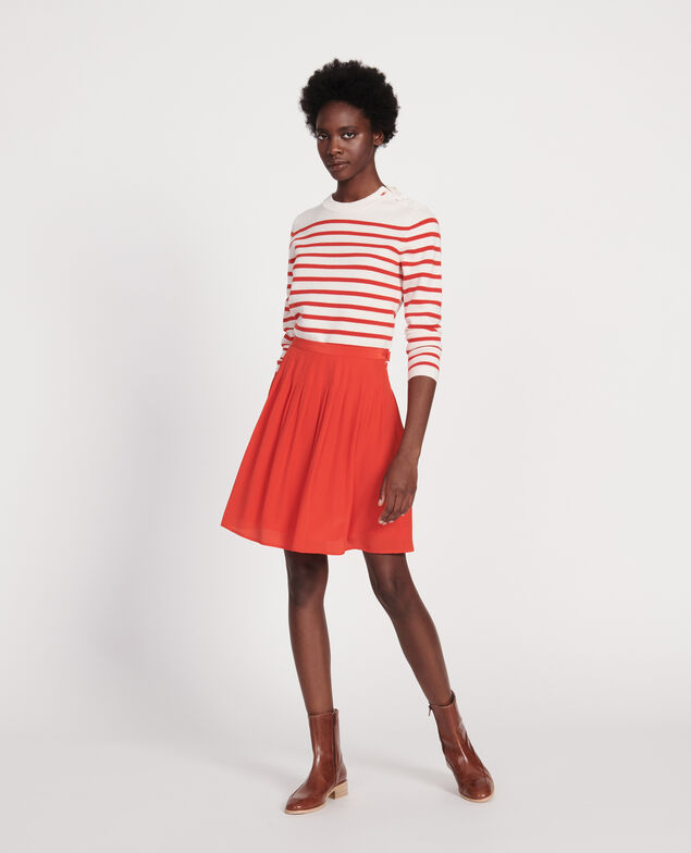 Falda fluida Fiery red