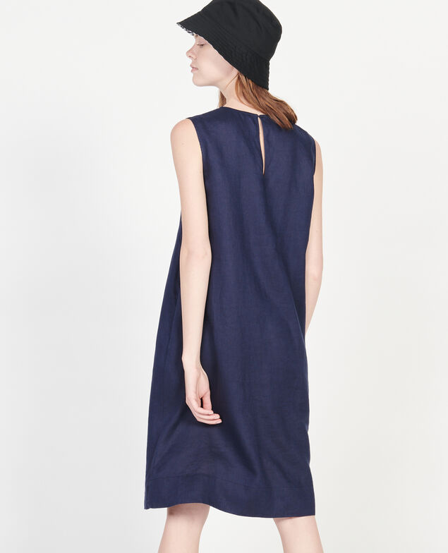 Vestido 100 % de lino Maritime blue