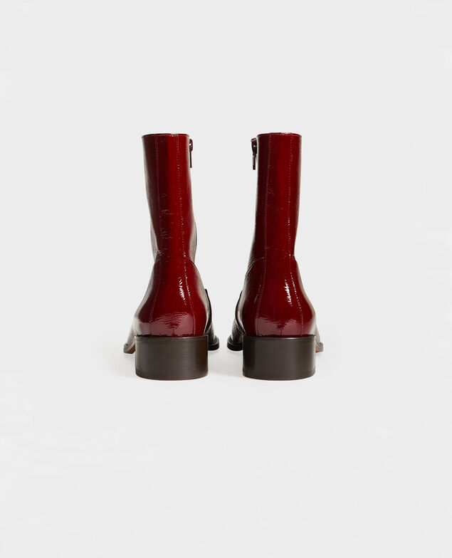  Botines ajustados de cuero Royale red