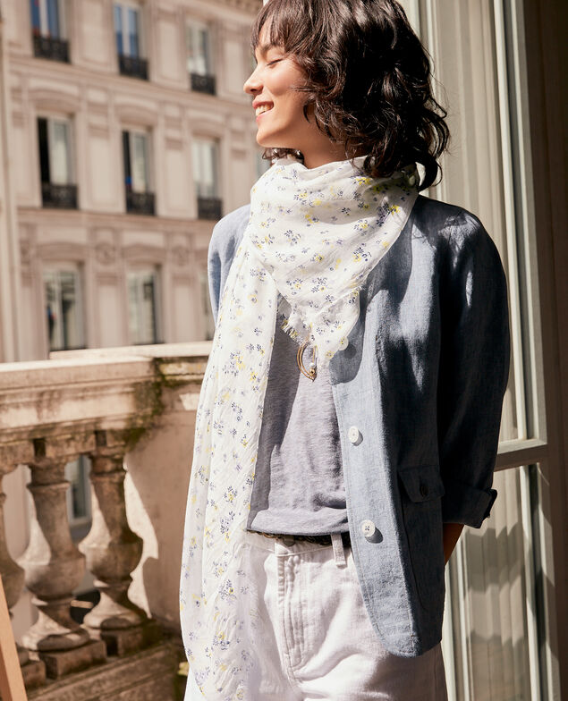 Fular estampado efecto arrugado Lillybell kaolin