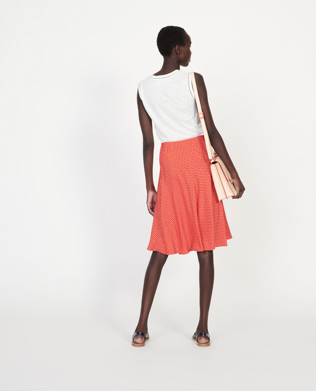 Falda de seda Memphis fiery red
