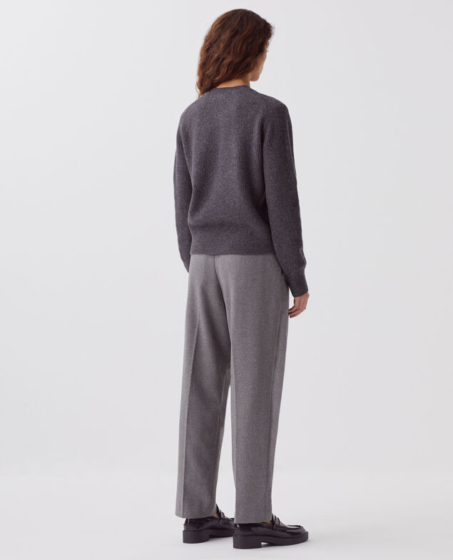 Cárdigan de lana U081 dark grey