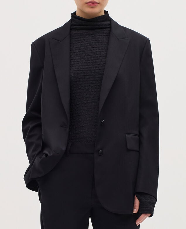 Chaqueta sastre de lana H091 black beauty