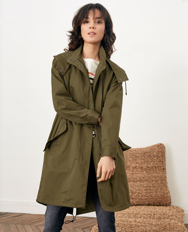 Parka con capucha y forro desmontables Dark kaki