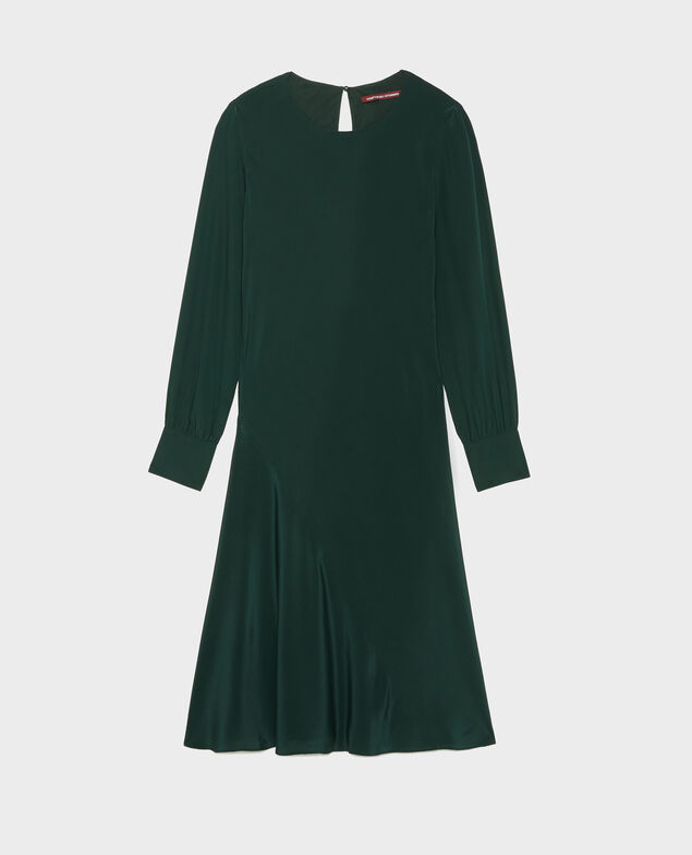 Vestido fluido de seda cortada al bies Scarab