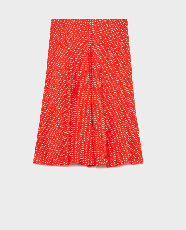 Falda de seda Memphis fiery red