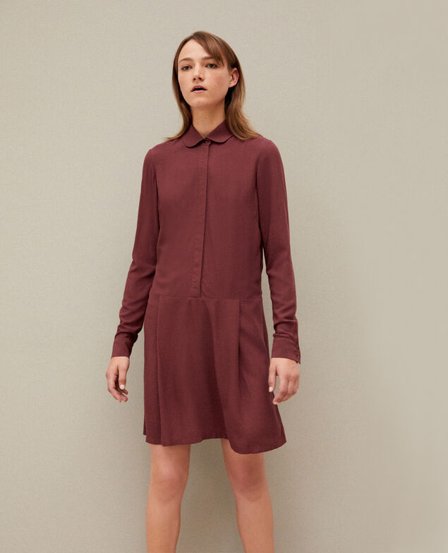 Robe coupe droite Marrón