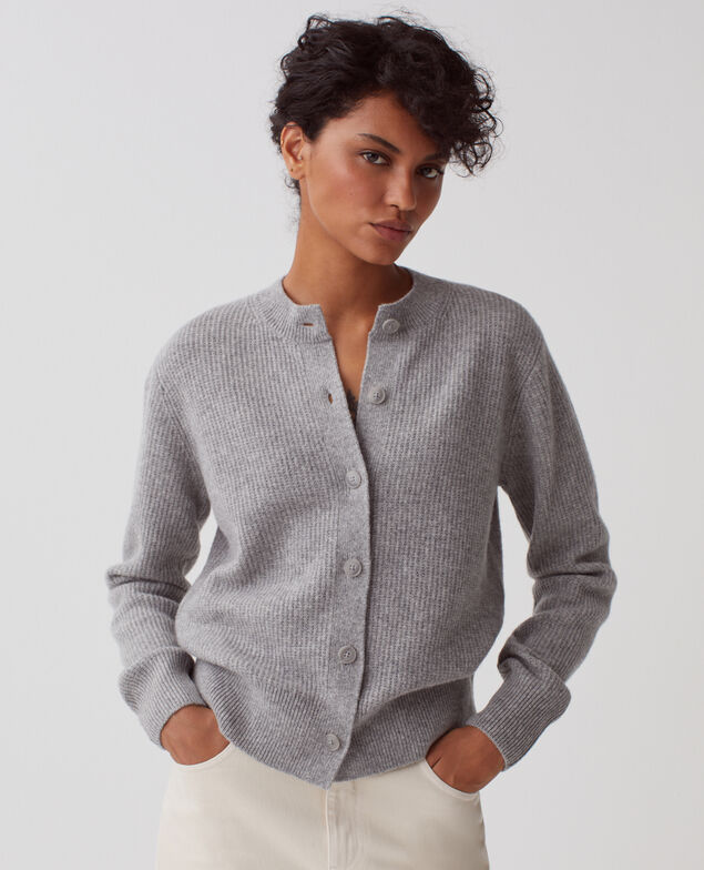 Cárdigan de lana U060 gray
