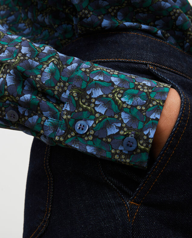 SIBYLLE - Camisa de seda con manga larga Print artdeco darkgreen
